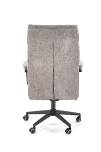 SCAUN DE BIROU ADRIANO, GRI/NEGRU, TAPITERIE DIN STOFA SI PICIOARE DIN METAL, STIL MODERN - Img 3