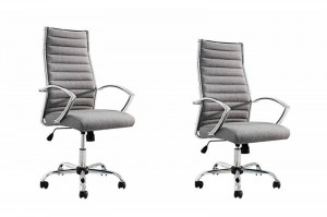 SCAUN DE BIROU, BIG DEAL 107/117CM, METAL SI TEXTIL GRI - Img 4