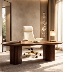 SCAUN DE BIROU DE LUX, ARTIM ADMIRAL, REALIZAT PIELE ECO DE CALITATE SI METAL, CULOARE ECRU/AURIU, STIL MODERN - Img 14