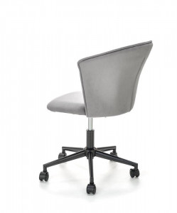 SCAUN DE BIROU PASCO, GRI/NEGRU, TAPITERIE DIN CATIFEA SI PICIOARE DIN METAL, STIL MODERN - Img 4