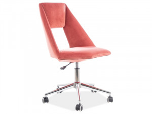 SCAUN DE BIROU PAX, ROZ/CROM, CU TAPITERIE DIN TEXTIL, STIL MODERN, SIGNAL