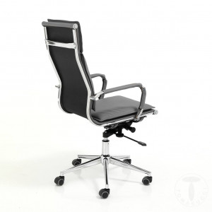 SCAUN DE BIROU, PREMIER GREY, STIL MODERN, METAL SI PIELE ECO, COD 4406 - Img 3