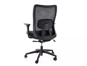 SCAUN DE BIROU, Q-724 NEGRU, FUNCTIE MULTIBLOCK, CU TAPITERIE DIN TEXTIL SI PLASA SI PICIOR DIN METAL, STIL MODERN - Img 2