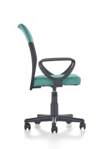 SCAUN DE BIROU TIMMY, TURCOAZ/NEGRU, TAPITERIE DIN STOFA/PLASA SI PICIOARE DIN METAL, STIL MODERN - Img 3