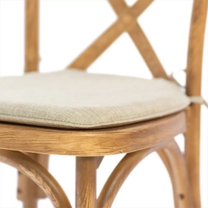 SCAUN DE CAFENEA/RESTAURANT, PLASTIC DE INALTA CALITATE, BOHO, DE CULOARE NATUR - Img 6