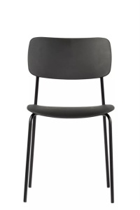 SCAUN DE CAFENEA/RESTAURANT, PLASTIC SI METAL, DE CULOARE NEAGRA - Img 4