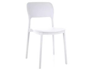 SCAUN DE TERASA TIMO, GRI DESCHIS, DIN POLIPROPILENA, STIL MODERN - Img 1