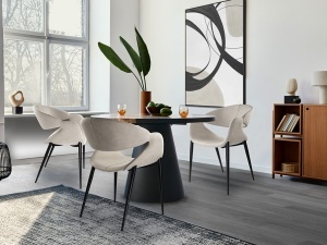 SCAUN DEOSEBIT, GIRO, TEXTIL SI METAL, BEJ/NEGRU, ARTIM GROUP SELECTION - Img 3