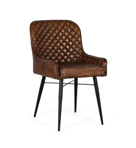 SCAUN DIN PIELE, DESIGN VINTAGE, COD 1749, CULOARE MARO, ARTIM GROUP SELECTION