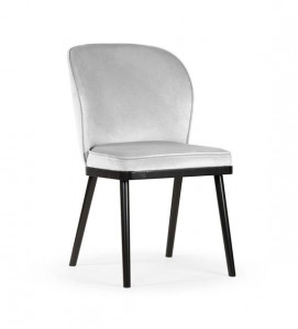 SCAUN DINING AINE PRO, ARGINTIU/NEGRU, STIL MODERN