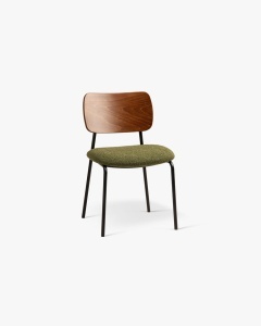 SCAUN DINING/BIROU DINA, VERDE MASLINIU INCHIS, CONFECTIONAT DIN LEMN MASIV DE FAG, METAL, SPUMA SI TEXTIL BOUCLE BALOO, MICADONI - Img 2