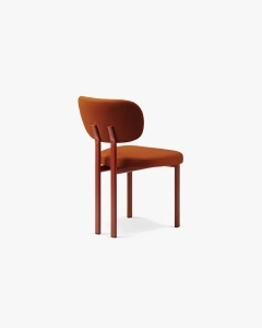 SCAUN DINING/BIROU SAM, AUBERGINE, TAPITAT CU TAPITERIE DIN TEXTIL CATIFEA MAGIC VELVET SI METAL, MICADONI - Img 2