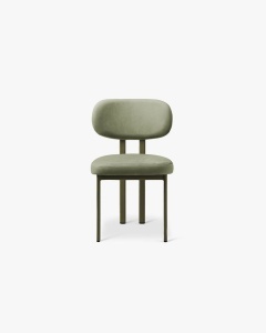SCAUN DINING/BIROU SAM, VERDE, TAPITAT CU TAPITERIE DIN TEXTIL CATIFEA MAGIC VELVET SI METAL, MICADONI - Img 2