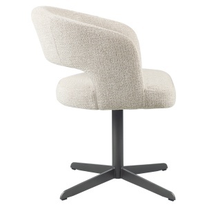 SCAUN DINING, BLANCA, REALIZAT DIN METAL SI TEXTIL IGNIFUG, CULOARE CREM, DESIGN DEOSEBIT, RICHMOND INTERIORS - Img 3