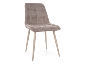 SCAUN DINING CHIC BREGO, CU TAPITERIE DIN TEXTIL BREGO BEJ 34 SI PICIOARE NUANTA CASMIR, STIL MODERN