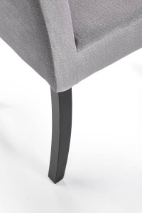 SCAUN DINING CLARION 2, GRI MONOLITH 85/NEGRU, CU TAPITERIE DIN STOFA FINA SI PICIOARE DIN LEMN MASIV, STIL CLASIC - Img 5