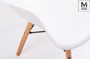 SCAUN DINING DAW DSW, ALB/FAG, DIN POLIPROPILENA SI LEMN DE FAG, STIL MODERN - Img 3