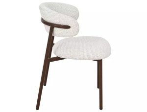SCAUN DINING, ELTON II, CULOARE BEJ DESCHIS 255/NUC, TAPITERIE DIN TEXTIL SI METAL, STIL MODERN - Img 5
