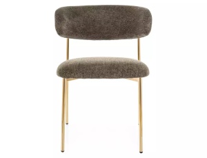 SCAUN DINING ELTON, OLIVE78/AURIU, TAPITERIE DIN STOFA SI METAL, STIL MODERN - Img 3