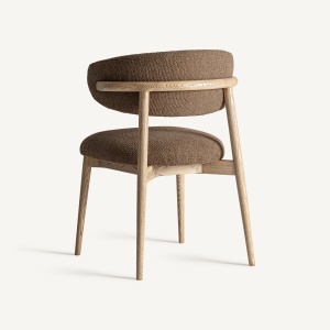 SCAUN DINING ERLEC, DIN LEMN DE ARTAR SI TEXTIL, CULOARE NATUR/MARO, DESIGN CONTEMPORAN, VICAL HOME - Img 4