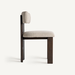 SCAUN DINING EVJE, DIN LEMN DE FRASIN SI TEXTIL BEJ, DESIGN CONTEMPORAN, VICAL HOME - Img 3