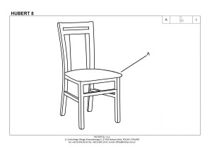 SCAUN DINING HUBERT 8, GRI INARI 23 ALB, TAPITERIE DIN STOFA SI PICIOARE DIN LEMN MASIV, STIL CLASIC - Img 3