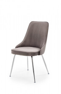 SCAUN DINING K329 GRI/CROM STIL MODERN HALMAR - Img 1