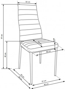 SCAUN DINING K354 GRI/CROM STIL MODERN HALMAR - Img 2