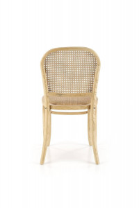 SCAUN DINING K502, NATUR, DIN LEMN MASIV SI RATTAN, STIL CLASIC - Img 3