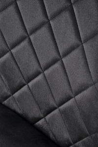 SCAUN DINING K577, NEGRU 66/NEGRU, TAPITERIE DIN CATIFEA SI PICIOARE DIN METAL, STIL MODERN - Img 6