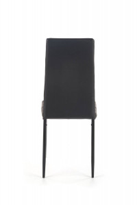 SCAUN DINING K70, NEGRU/NEGRU, CU TAPITERIE DIN PIELE ECOLOGICA SI PICIOARE DIN METAL, STIL MODERN - Img 2