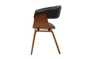 SCAUN DINING, ORGANIC, PIELE ECO SI FURNIR DE NUC, CULOARE NEGRU/NATUR, ARTIM GROUP SELECTION - Img 8