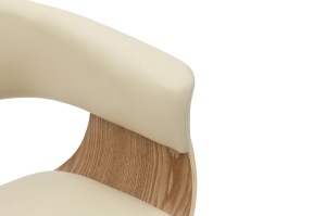 SCAUN DINING, ORGANIC, PIELE ECO SI FURNIR DE STEJAR, CULOARE BEJ, ARTIM GROUP SELECTION - Img 6