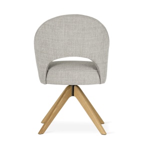 SCAUN DINING PONTE SUPREME WOOD, CONFECTIONAT DIN LEMN, SPUMA, ARCURI SI TEXTIL, GRI/NATURAL, STIL MODERN - Img 4