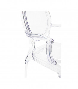 SCAUN DINING, PRINCE, CU BRATE, TRANSPARENT, DESIGN DEOSEBIT, STIL BAROC - Img 6