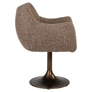 SCAUN DINING ROTATIV ALDO, REALIZAT DIN METAL, LEMN DE FAG SI TEXTIL, CULOARE MARO, DESIGN DEOSEBIT, RICHMOND INTERIORS - Img 5
