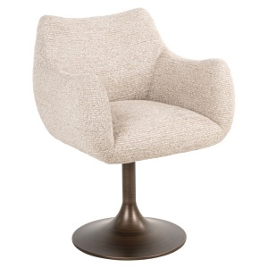 SCAUN DINING ROTATIV ALDO, REALIZAT DIN METAL, LEMN DE FAG SI TEXTIL, CULOARE MARO/BEJ, DESIGN DEOSEBIT, RICHMOND INTERIORS - Img 11