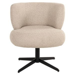 SCAUN DINING ROTATIV ALEXIS, REALIZAT DIN METAL, LEMN DE FAG SI TEXTIL, CULOARE CREM, DESIGN DEOSEBIT, RICHMOND INTERIORS - Img 6