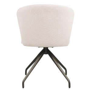 SCAUN DINING ROTATIV, MILLY, REALIZAT DIN METAL, FURNIR SI TEXTIL, CULOARE CREM, DESIGN DEOSEBIT, RICHMOND INTERIORS - Img 7