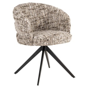 SCAUN DINING ROTATIV SERENITY REALIZAT DIN METAL, LEMN DE FAG SI TEXTIL IGNIFUG, CULOARE MARO, DESIGN DEOSEBIT, RICHMOND INTERIORS - Img 2