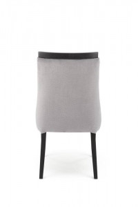 SCAUN DINING ROYAL, GRI MONOLITH 85/NEGRU, CU TAPITERIE DIN CATIFEA SI PICIOARE DIN LEMN MASIV, STIL CLASIC, HALMAR - Img 7