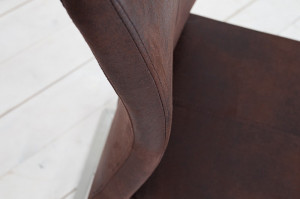 SCAUN DINING SAU BIROU CAFENIU INCHIS SAMSON DESIGN RETRO VINTAGE - Img 5