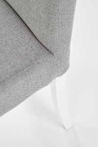SCAUN DINING STIL CLARION, GRI INARI 91/ALB, CU TAPITERIE DIN STOFA SI PICIOARE DIN LEMN MASIV, STIL CLASIC - Img 4