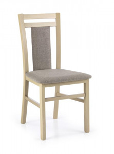 SCAUN DINING STIL HUBERT 8, GRI INARI 23/ STEJAR SONOMA, TAPITERIE DIN STOFA SI PICIOARE DIN LEMN MASIV, STIL CLASIC