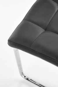 SCAUN DINING STIL K147, NEGRU/CROM, CU TAPITERIE DIN PIELE ECOLOGICA SI PICIOARE DIN METAL, STIL MODERN - Img 5