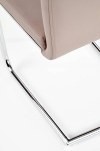 SCAUN DINING STIL K224, CAPPUCCINO/CROM, CU TAPITERIE DIN PIELE ECOLOGICA SI PICIOARE DIN METAL, STIL MODERN - Img 7