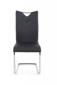 SCAUN DINING STIL K224, NEGRU/CROM, CU TAPITERIE DIN PIELE ECOLOGICA SI PICIOARE DIN METAL, STIL MODERN - Img 4