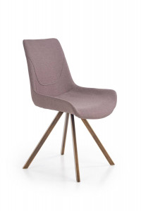 SCAUN DINING STIL K290, GRI/BRONZ, CU TAPITERIE DIN STOFA SI PICIOARE DIN METAL, STIL MODERN