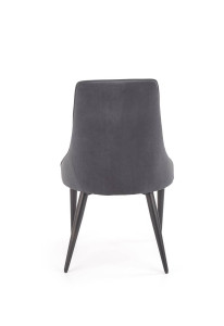 SCAUN DINING STIL K365, GRI/NEGRU, CU TAPITERIE DIN STOFA FINA SI PICIOARE DIN METAL, STIL MODERN - Img 5
