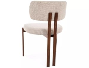 SCAUN DINING STIL MISAKI, BEJ DESCHIS 255/NUC, TAPITERIE DIN TEXTIL SI PICIOARE DIN METAL, STIL MODERN - Img 2